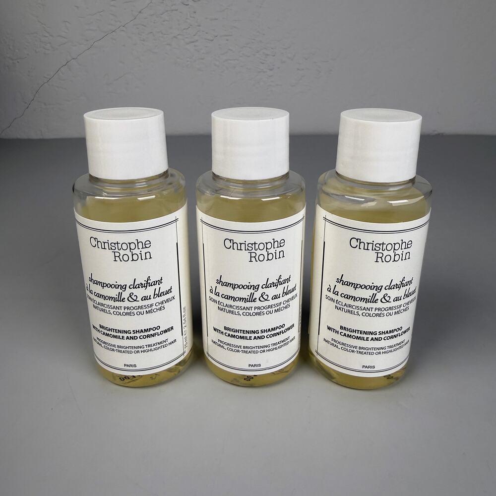 Christophe Robin Brightening Shampoo 2.54 fl oz 75ml Lot of 3